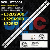Backlight TV TCL 32Inch L32D2900 L32S62 L32S4900 32D2900 32S62 32S4900 32HR330M06A5 V5