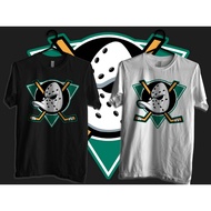 ใหม่ เสื้อยืด ลาย Mighty Ducks of Anaheim NHL Hockey League GildanS-5XL