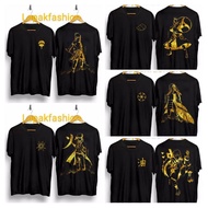 T-shirt Anime Naruto T-shirt Sasuke Silhouette Gold T-shirt Minato Silhouette Gold T-shirt Madara uchiha Silhouette Gold T-shirt Itachi Silhouette Gold T-shirt Jiraya Silhouette Gold Latest Fashion Men Women Latest Children's T-shirt