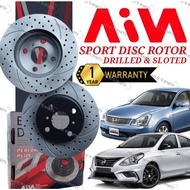 (1YEAR WARRANTY) AIVA JAPAN SPORT FRONT BRAKE DISC ROTOR NISSAN ALMERA N17 SYLPHY G11