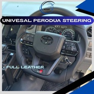LC300 GR Steering Perodua Full Leather Steering Wheel Full Set Airbag Vios Vellfire Alphard