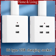 AOTO Home Office USB Wall Socket Panel 2 Port 4 Port  Speed Charging Outlet