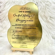 Plat Mas Kahwin Ijab & Qabul Viral Murah -Latest Design-