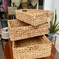 PREMIUM Water Hyacinth Basket Water Hyacinth Woven Box/ KG26