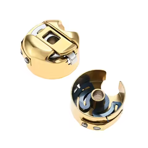 2pcs Industrial Sewing Machine Bobbin Case BC-DB1-NBL Golden Steel fit for Brother Singer Juki Conse