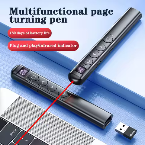 Wireless Presenter Page Turning Pen USB Pointer Remote Control Presenter Pen For Projector PPT Power