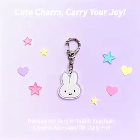 Miffy Rabbit D Buckle Acrylic Keychain Girl Backpack Charm Gift Decorative Accessory Pendant Cute Sc