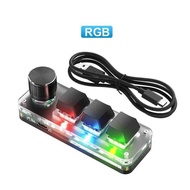 3-Key 1 Knob Customized Small Keyboard with RGB One-Key Copy Paste Mini Keyboard 122 * 62 * 40mm xxy