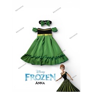 Disney Frozen Anna baby girl dress and turban set for baby girl