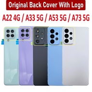 Original For Samsung A22 4G A33 A53 A73 5G Battery Back Cover Rear Door 3D Panel Battery Housing Cas