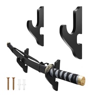 Wall Mount Wooden Sword Stand Holder Samurai Katana Tanto Sword Hook Hanger Adjustable Display Rack 