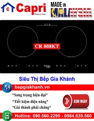 [HCM]Bếp từ đôi Capri CR 808KT nhập khẩu Malaysia bếp từ bếp điện từ bếp từ đôi bếp điện từ đôi bếp 