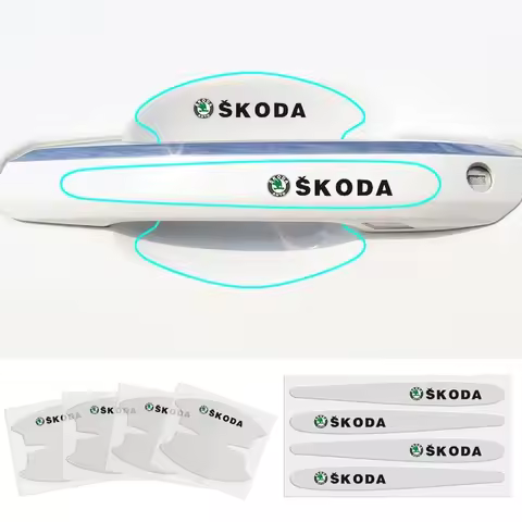 for Skoda Car Exterior Accessories Door Protective Sticker Badge Octavia 2 A7 Tour RS Fabia 2 1 Rapi