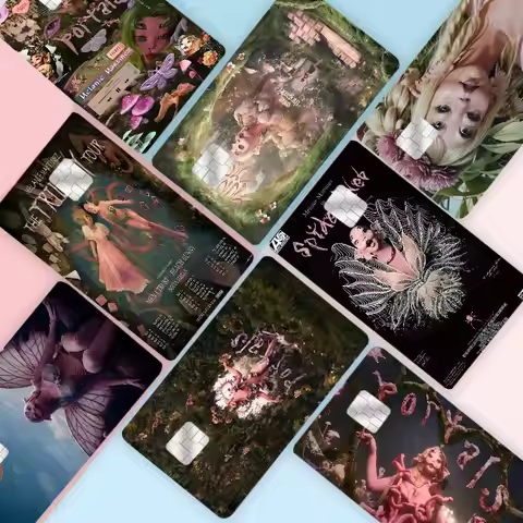 Singer Melanie Martinez Portals Anime Cartoon Bear Skin Sticker Film Tape Case for Big Credit Debit 