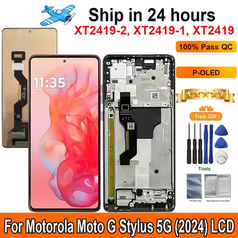 6.7”P-OLED Screen For Motorola Moto G Stylus 5G (2024) LCD Display Touch Panel Digitizer Assembly Re