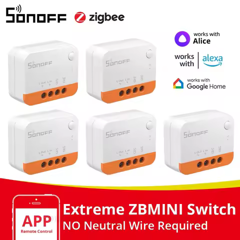 Itead SONOFF ZBMINI-L2 Zigbee DIY Smart Switch Module No Neutral Wire Required 2 Way Control For Sma