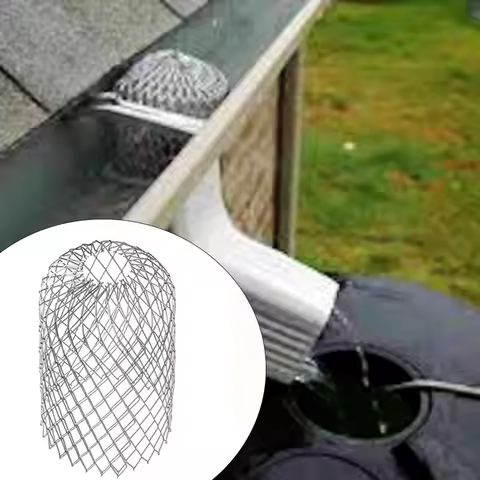 Roof Sheet Net Gutter Guard Downspouts Filter Strainer Outdoor Drain Cover Gutter Block Clogged Pipe