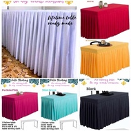 Table Skirt(  US KATRINA Cloth) 4Ft/ 6 Ft Lifetime Table( Makapal) Katrina Cloth/ table cover