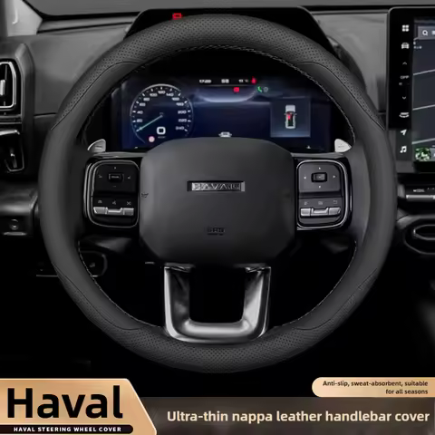 Leather Car Steering Wheel Cover for Haval H9 H7 H6 HEV GT H5 Dargo Jolion F7 F7x 2025 2026 Accessor
