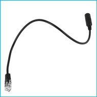 UTAKEE Lightweight 3 5mm Mobile Phone Headset to RJ9 Adapter Flexible Cable 31cm Length