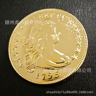 Gold Coin 1795 Mexican Silver Coin Collection Gold-Plated Gold Coin 1795 Mexican Silver Coin Collect
