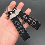 2024 Suede Leather GTD Keyring Man Women Luxury Car Keychain For Volkswagen VW Polo Golf 6 7 8 MK6 M