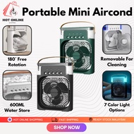 【HOT OS】Portable Kipas Penyejuk Mini Meja,USB Mini Aircond, Mist Fan, Air Cooler HA1002