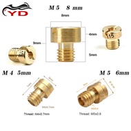 Pack of 10pcs Carburetor Main Jet M4 M5 5mm 6mm 8mm Thread for DellOrto BGM Motoforce Carburetor Inj