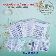 FULL FAKE lashes CODE THE GIVER - CLUSTER lashes - MIX lashes - CLEAR RIBBED lashes - PHUONG NAM las