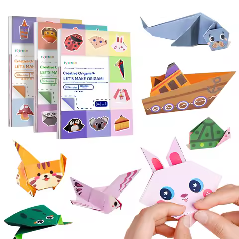 Origami Kit 30 Sheets Origami Paper Craft Guiding Book DIY Art Craft Projects Supplies for Beginners
