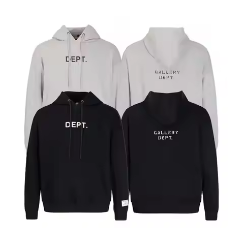 Gallery Dept New & Old Alphabet Print Hoodie Casual Hooded Sweater