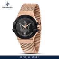 【2 Years Warranty】 Maserati Potenza 40mm Rose Gold Stainless Steel  Mens Quartz นาฬิกาข้อมือ R885310