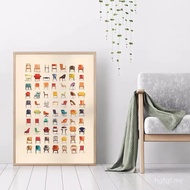 Mid Century Bauhaus Furniture Poster Vintage Design Classic Chair Artwork Canvas Painting Wall Art f