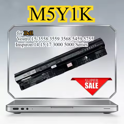 M5Y1K Laptop Battery for Dell Vostro 15-3558 3559 3568 5459 5755 Inspiron 14 15 17 3000 5000 Series 