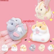 【hot】 1pc toys kawaii fatty milky hamster flocking plush dolls  gashapon for kids gift