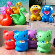[GC] Plastic piggy bank with doraemon piggy bank, beautiful plastic piggy bank