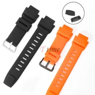 Watch Band for CASIO PROTREK Series PRW-3500/2500/5100 PRG-260/550/250/500 Silicone Strap with Connectors 18mm Watch Bracelet