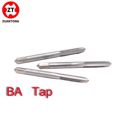 ZUANTONG HSSE BA Tap Standard Straight groove Thread taps Hand Screw Hand Tap 1BA 2BA 3BA 4BA 5BA 6B