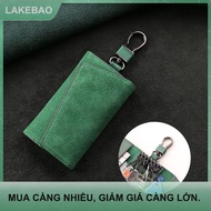 【LAKEBAO】 Da chính hãng Keychain Túi người đàn ông phụ nữ Key holder Organizer Pouch Car Key Bag đơn