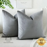 Sofa cushion cover plain premium suede cushion cover size 40x40 cm