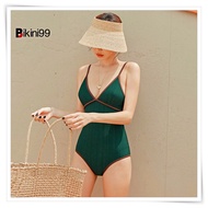 🌸Bikini99🚚พร้อมส่งในไทย🩱ชุดว่ายน้ำเซ็กซี่สไตล์เกาหลีชุดว่ายน้ำวันพีช ชุดว่ายน้ำผู้หญิง ชุดว่ายน้ำวันพีซสายเดี่ยว#0002