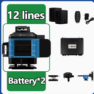 【12/16 Line】 laser level Cross Lines Laser Level Self-Leveling 4D Laser Level 360 Rotatable Indoor O