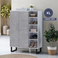 Furniture Direct OTOS XL Size 125cm heigh 2 Door Shoe Cabinet-White