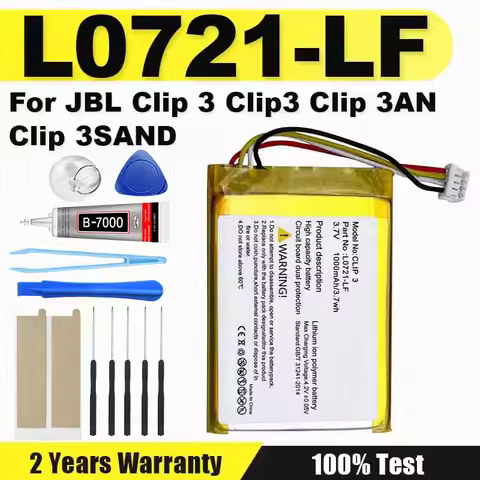 1000mAh New Speaker Replacement Battery For JBL Clip 3 Clip3 Clip 3AN Clip 3SAND Loudspeaker Lithium