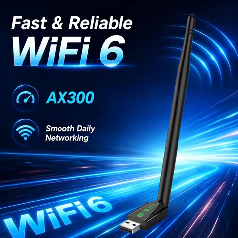 WiFi Receiver AX300 WiFi 6 Wireless Adapter 2.4G WiFi Card Wifi6 USB Dongle PC Laptop Driver Free 80