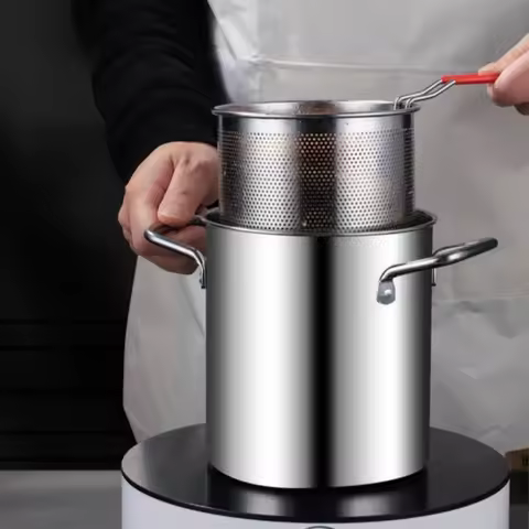 Deep fryer SUS304 stainless steel household high rise Tianfu skewer fryer Luo fuel-efficient special