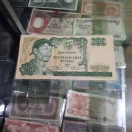 uang kuno 25 rupiah soedirman gress