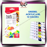Greebel Acrylic Paint 6ml 12 Colors Premium Set 12W Acrylic