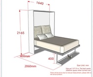 Electric invisible bed wall bed multi-functional small apartment invisible bed sofa one Murphy bed folding bed hardware accessories