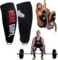 Bear Grips Shin Guards Sleeves 2.0 with 5mm of Padded Leg Protection & No Zipper. for Crossfit, Rope